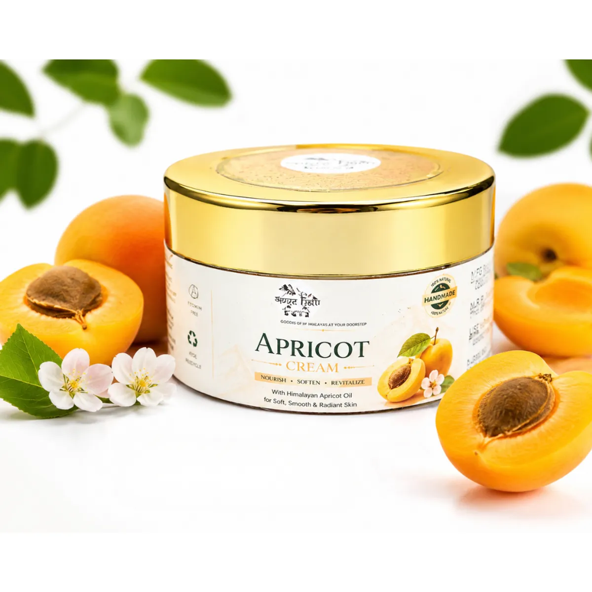 Apneehatti Himalayan Apricot Cream made from Himalayan Apricot Oil for soft, smooth, and radiant-looking skin.