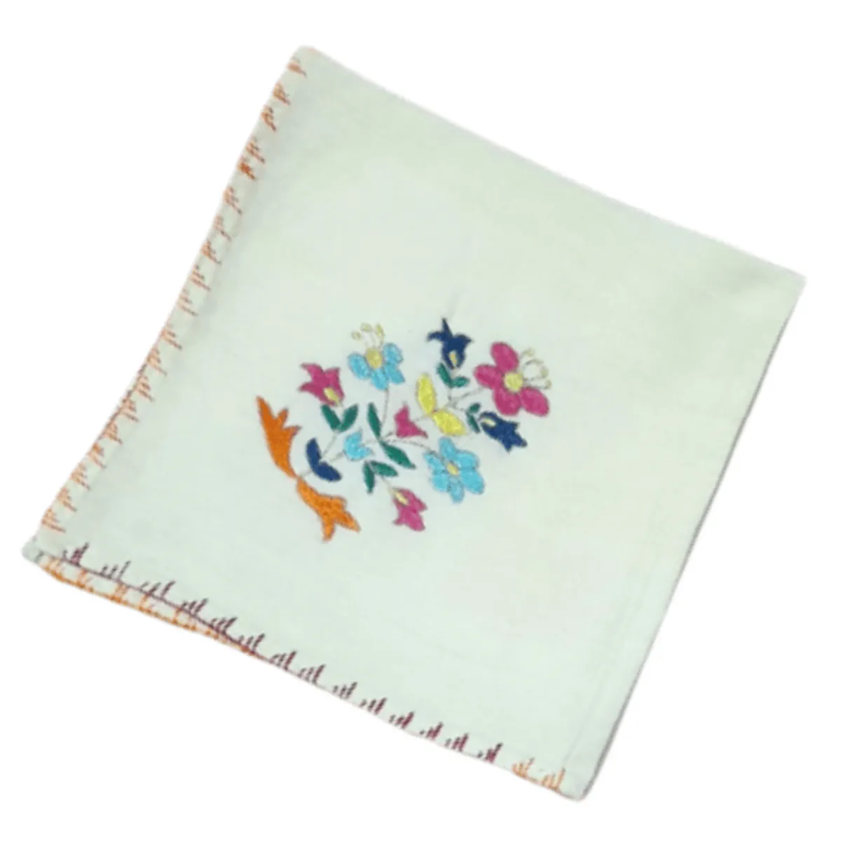 Chamba Rumal - Flower Hand Embroidered Handkerchief 