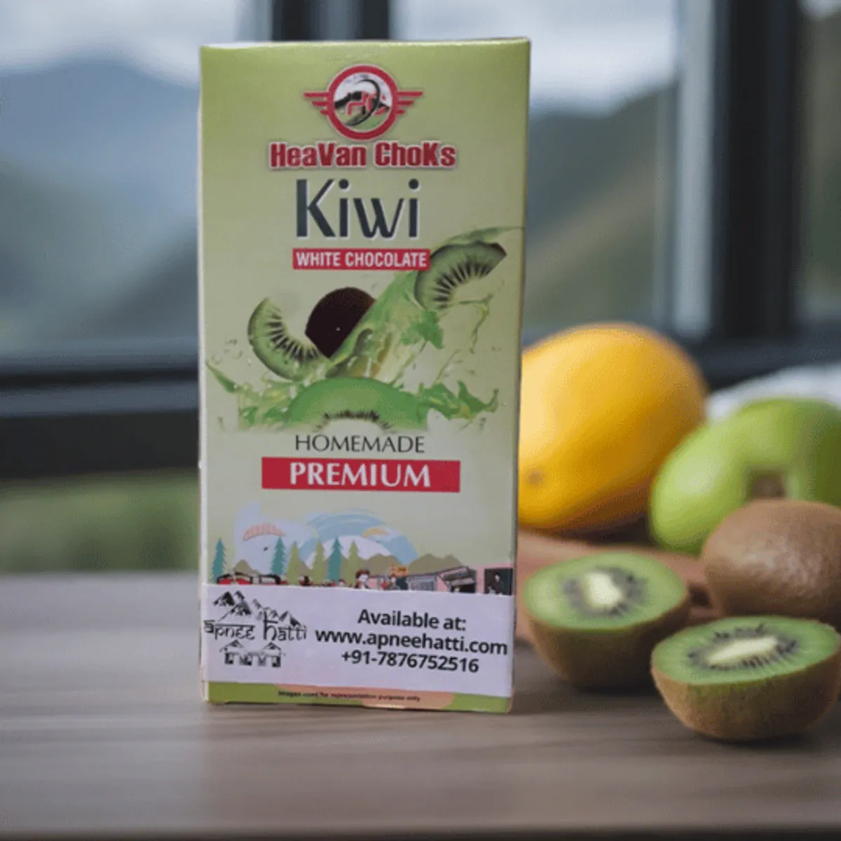Kiwi White Chocolate 50g