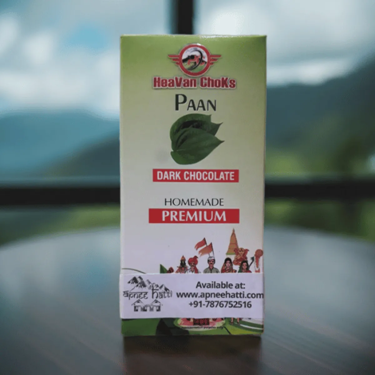 Paan Dark Chocolate handmade in Himachal