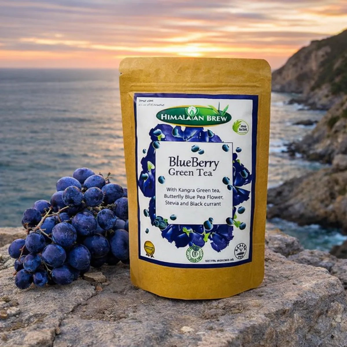 Blueberry Green Tea with Butterfly Pea Flower – Antioxidant Detox Tea