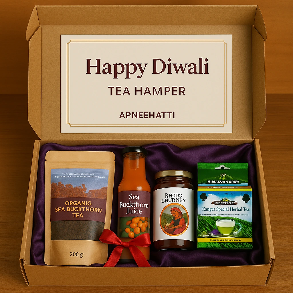 Apneehatti Diwali Wellness Hamper with Himalayan tea and food products