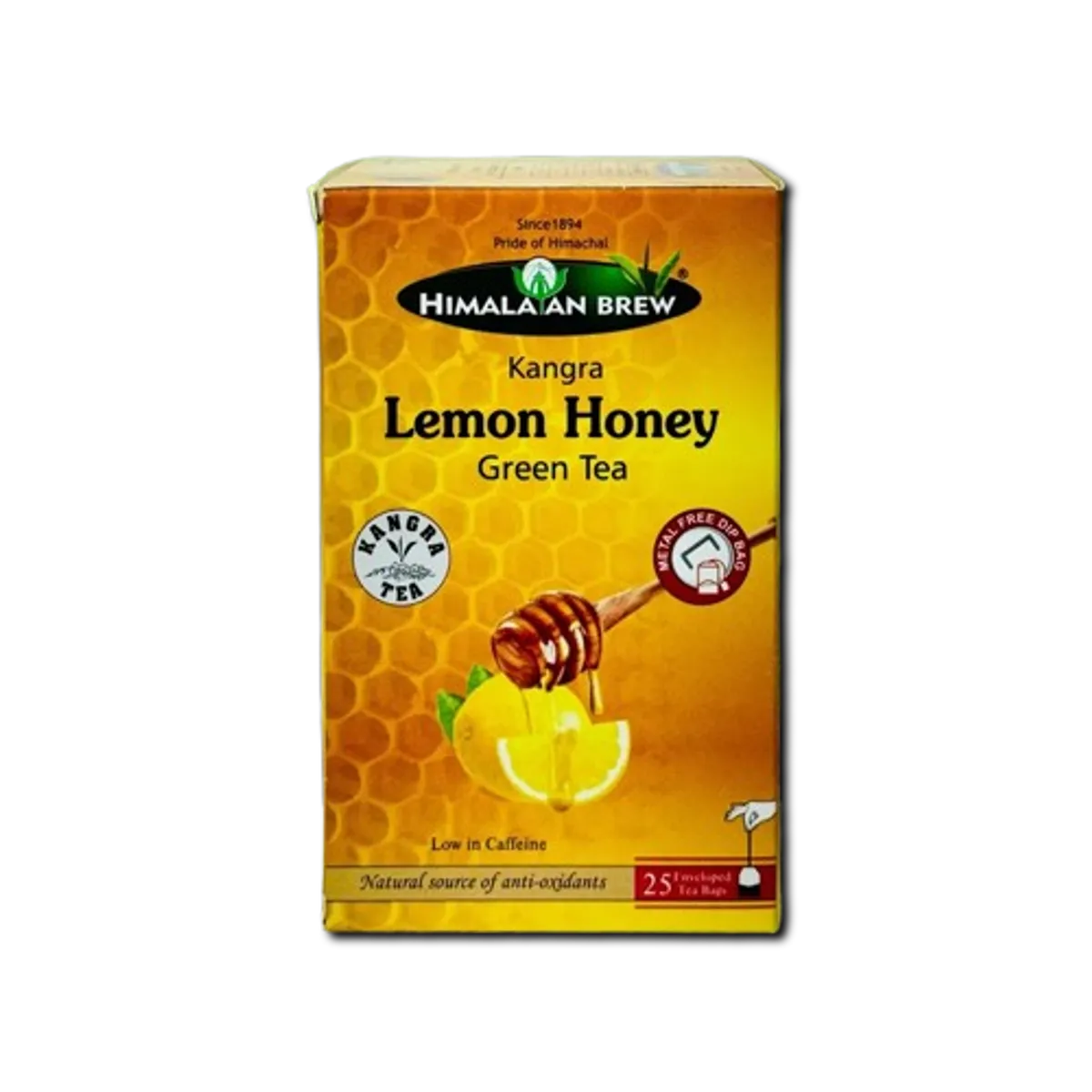 Lemon Honey Green Tea 25 tea sachets by Apneehatti made from premium Kangra Green Tea leaves for immunity, detox, digestion and weight management support