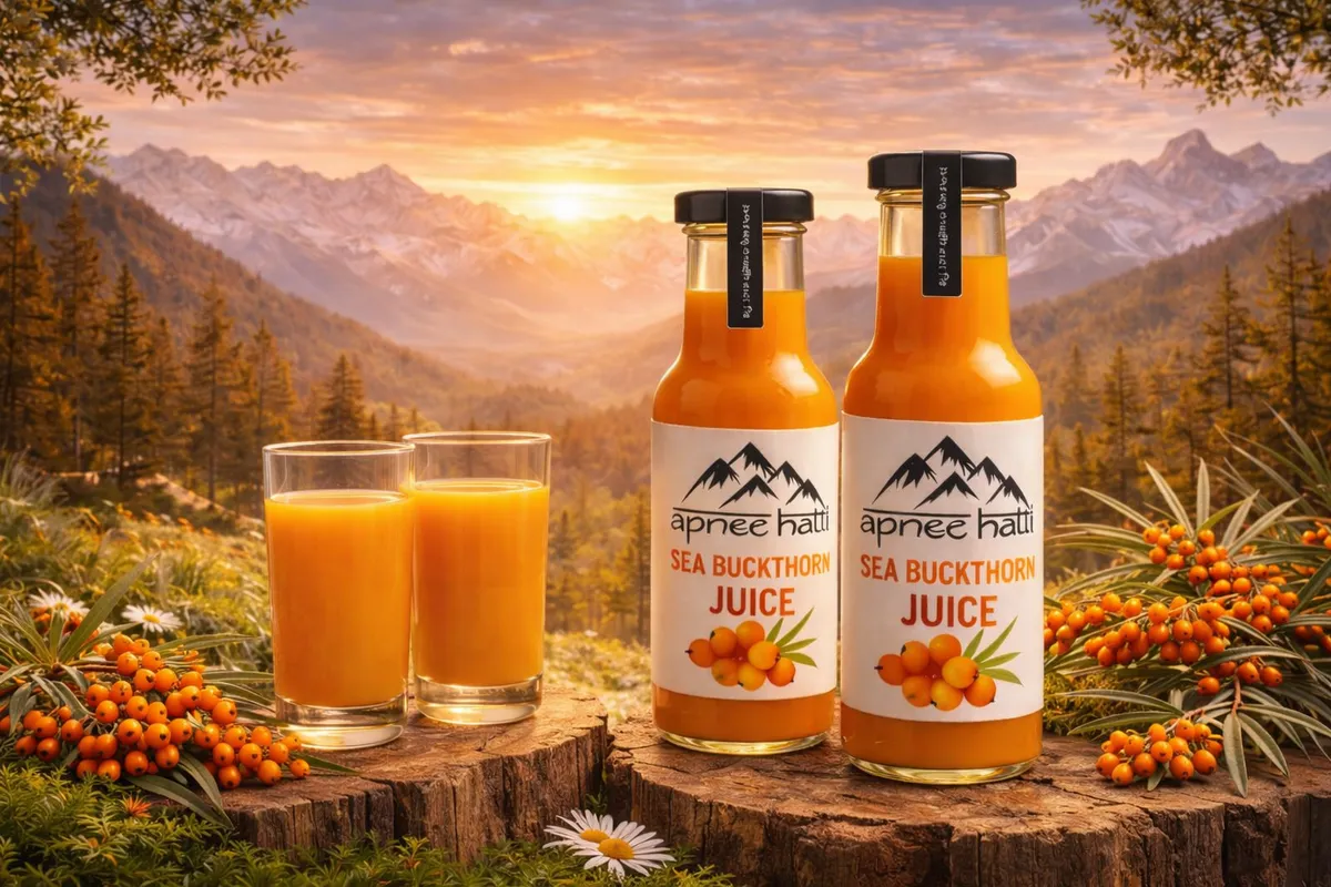 Apneehatti Seabuckthorn Juice Combo Pack with two 200ml bottles
