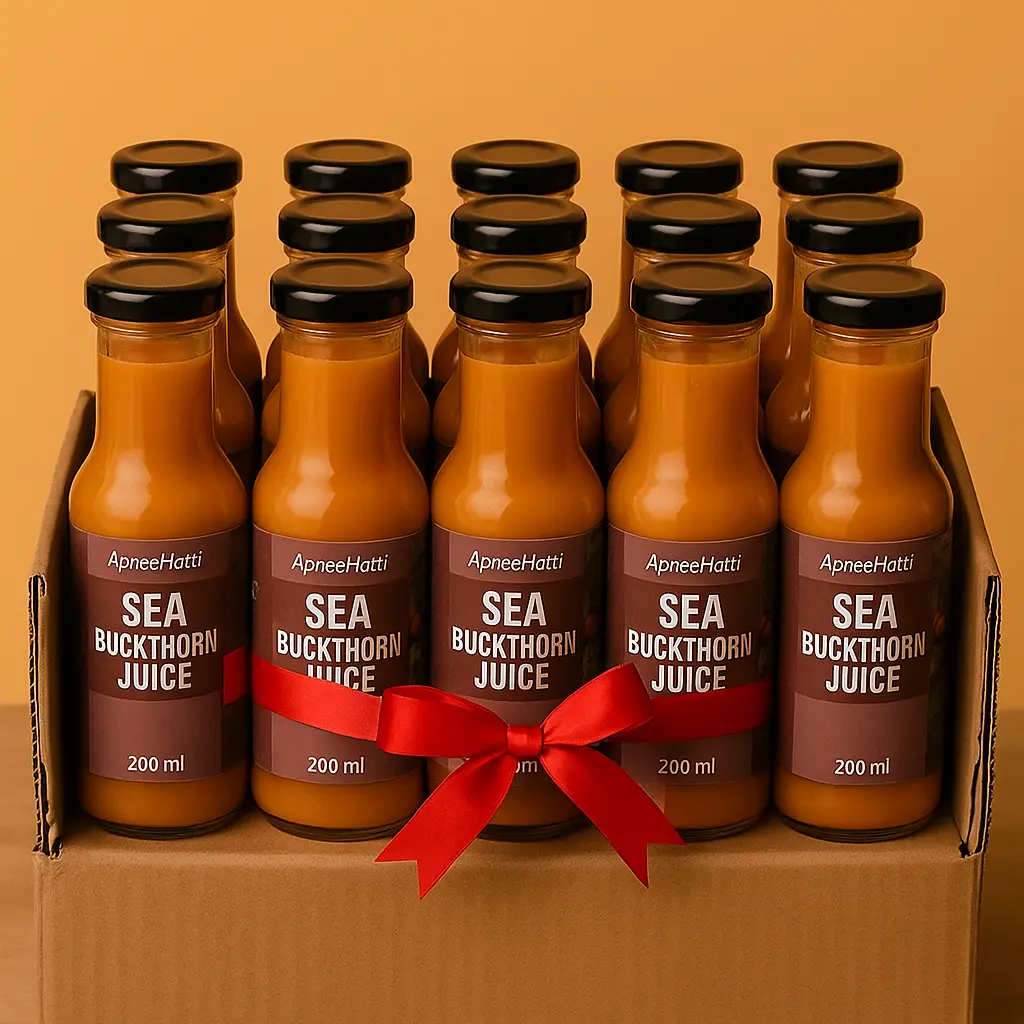 Apneehatti Himalayan Seabuckthorn Juice combo pack of 15 bottles 200ml each