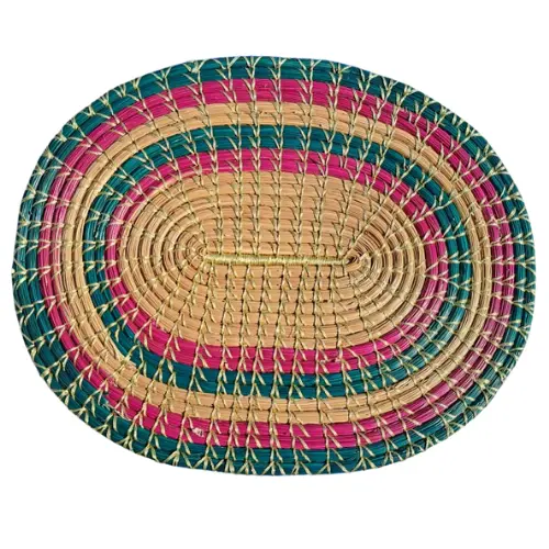 Apneehatti handcrafted pine table mat on dining table showcasing eco-friendly Himalayan home décor